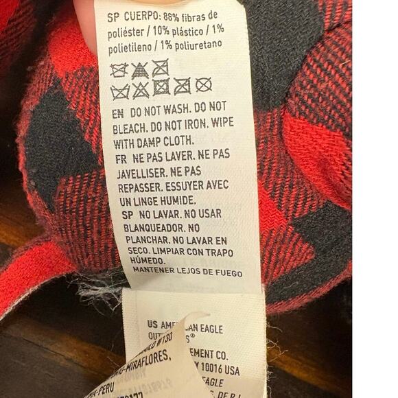 AE American Eagle Special Edition Black and Red Checkered Micky Mouse Plush - Picture 11 of 13